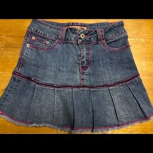 Vanilla Star girls demin skirt pleated